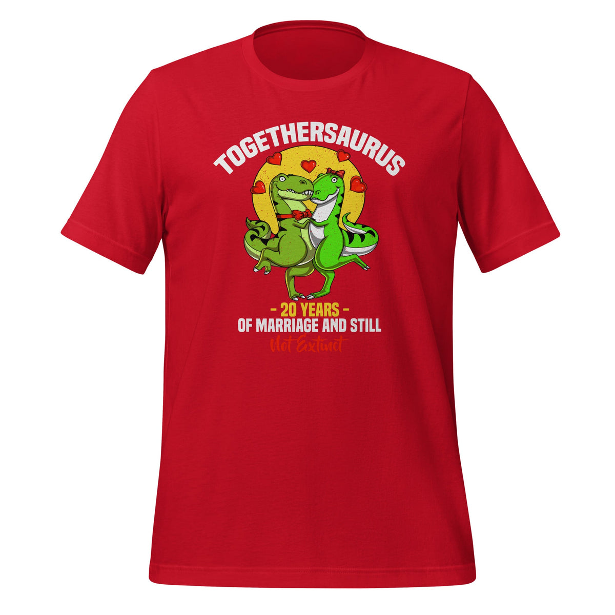 20th 20 Year Wedding Anniversary Funny T-Rex Couple Unisex product image 4