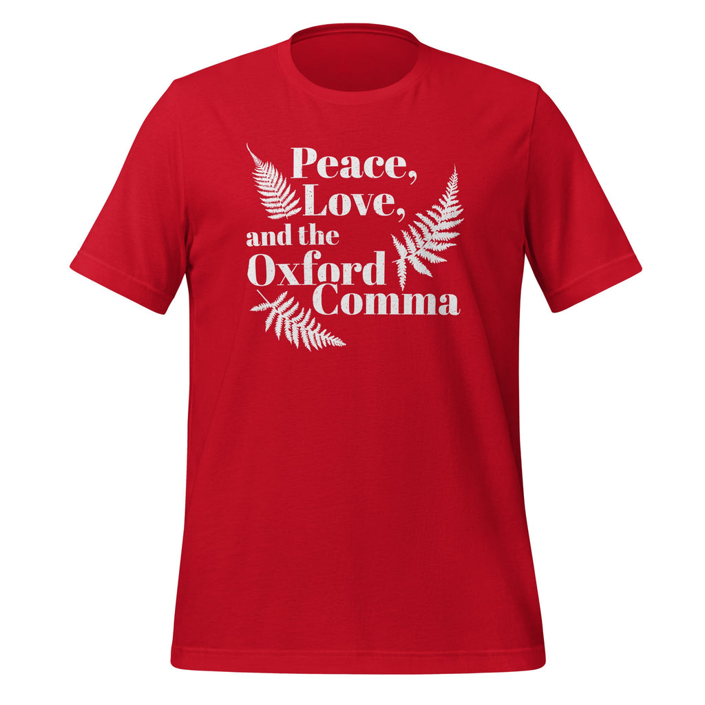 Peace, Love, And Oxford Comma English Grammar Humor Unisex product image 4