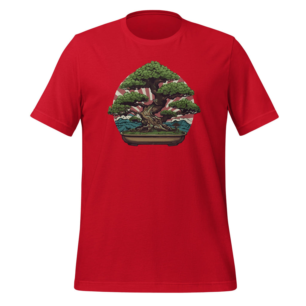 Bonsai Tree and Sun Rising In Japan Graphic Art Unisex product image 4