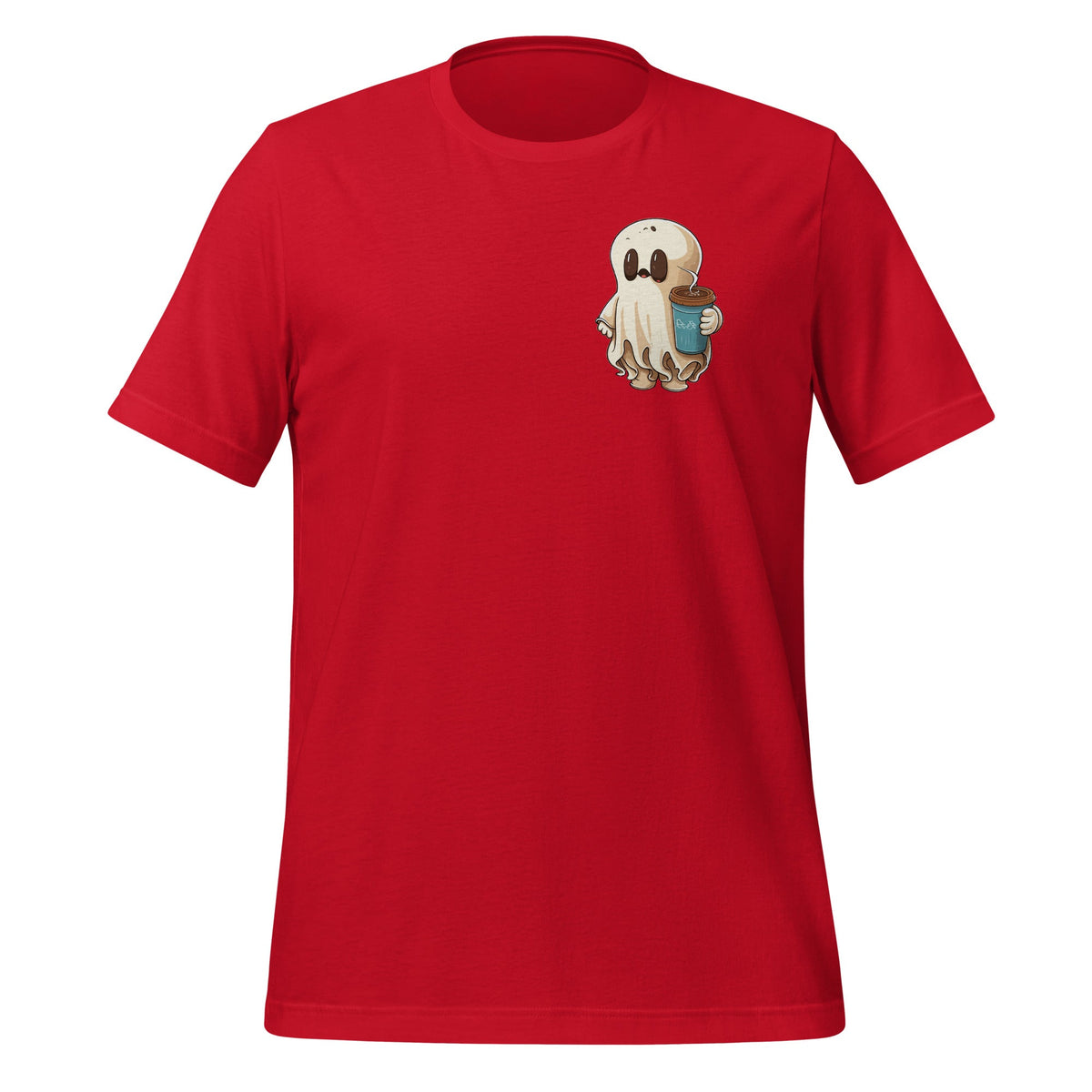Little Ghost Ice Coffee Cute Happy Halloween Unisex T-Shirt product image 4
