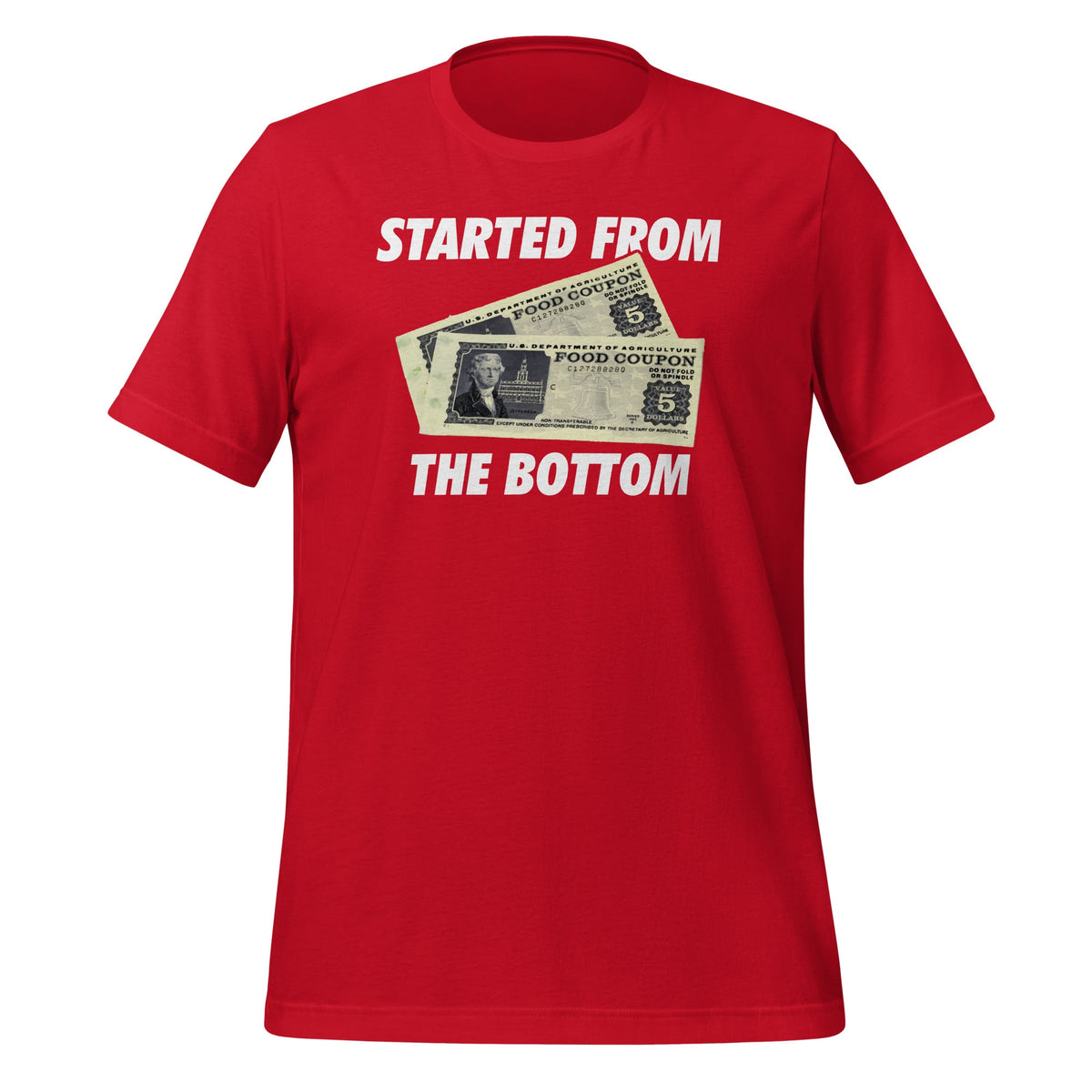 Started At Bottom Funny Coupon Food Stamp 80s 90s Unisex product image 4