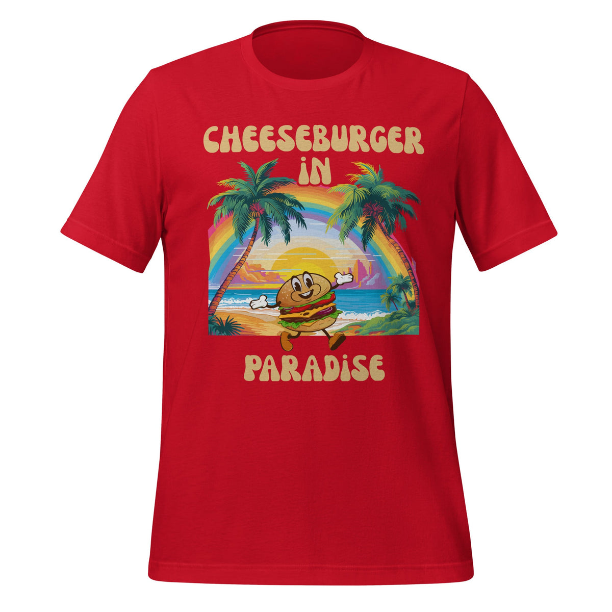 Vintage Funny Cheeseburger Summer Vacation Paradise Unisex product image 4