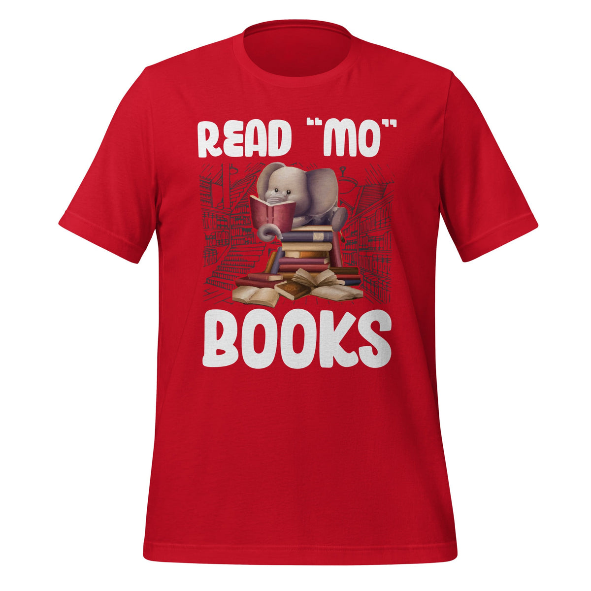 Read Books Elephant - More Reading Lovers Unisex T-Shirt product image 4