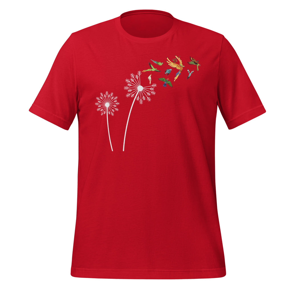 Budgie Dandelion Flower Parakeet Bird Lovers Unisex T-Shirt product image 4