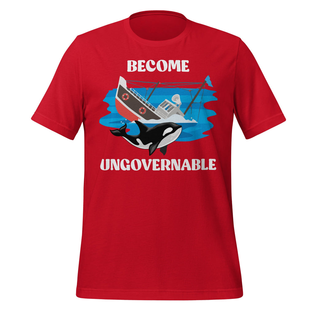 Become Ungovernable Ship Wreck Orca Whale Unisex T-Shirt product image 4