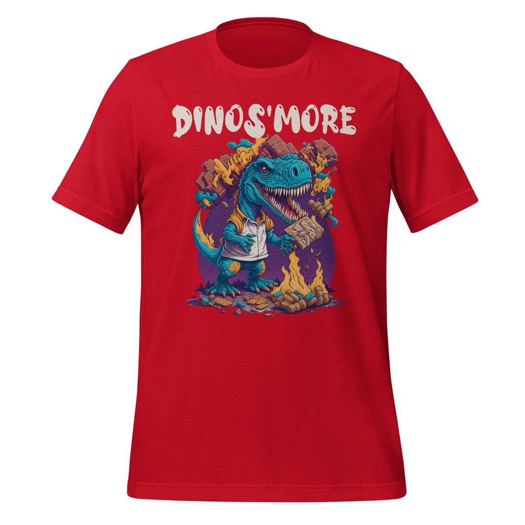 Funny Dinos'more Camping Dinosaur Camp Camper Unisex T-Shirt product image 4