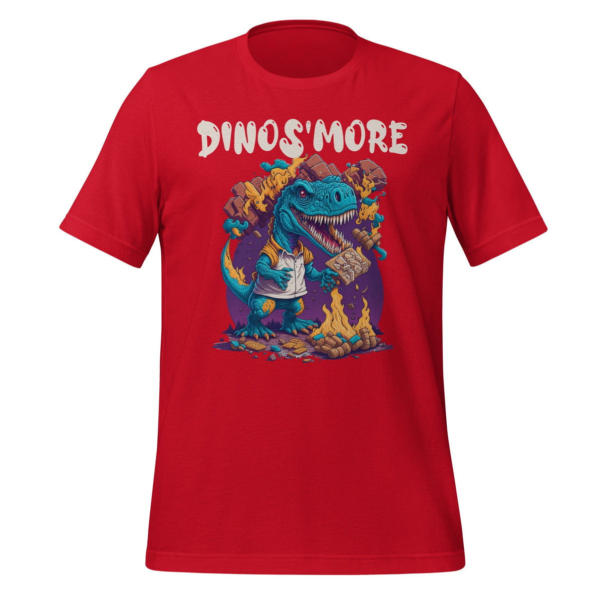 Funny Dinos'more Camping Dinosaur Camp Camper Unisex T-Shirt product image 4