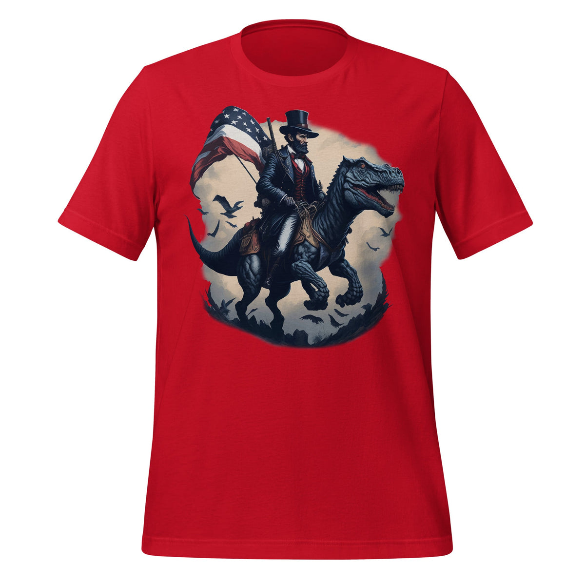 Abe Lincoln Riding Dinosaur American Patriotic Funny Unisex product image 4