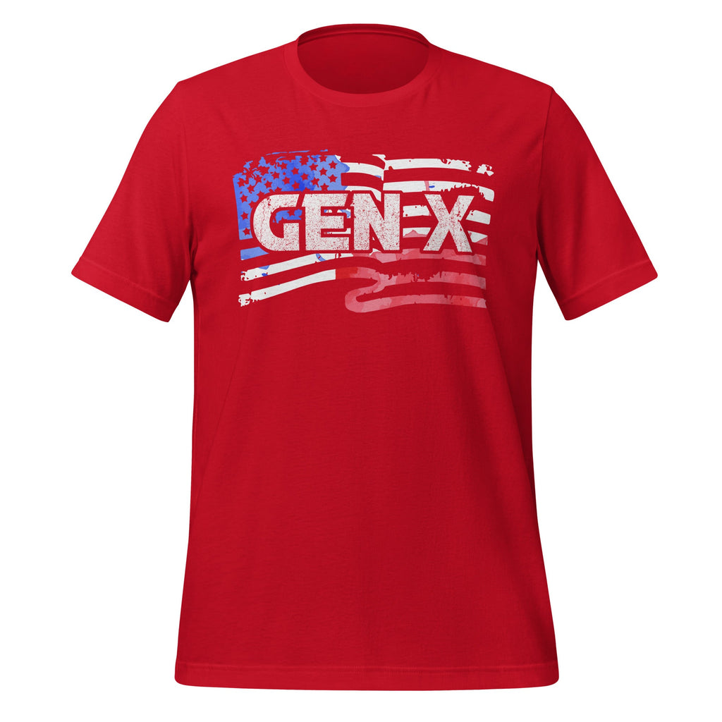 Generation X - Gen Xer - X American Flag Unisex T-Shirt product image 4