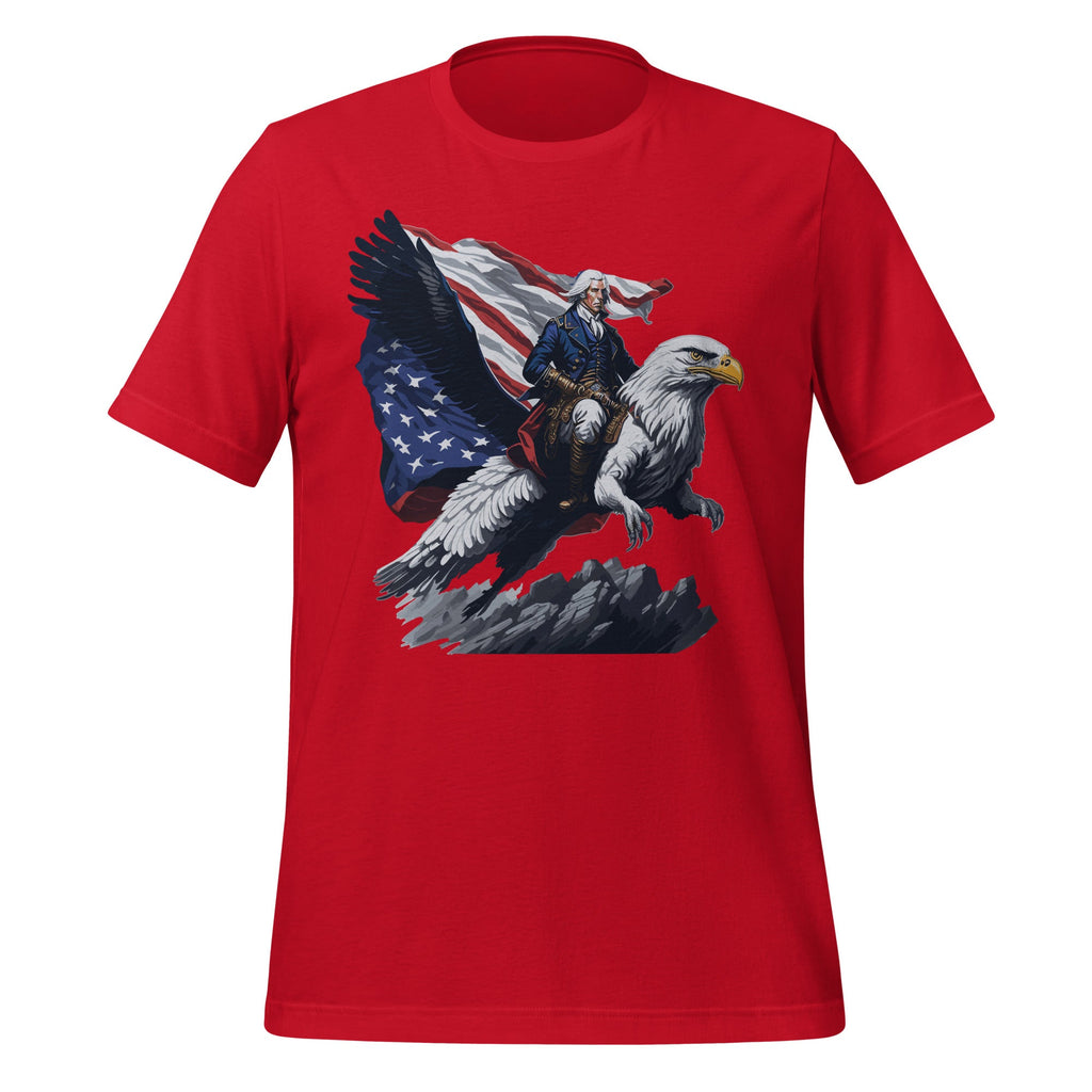 George Washington Riding A Bald Eagle Patriotic Unisex product image 4