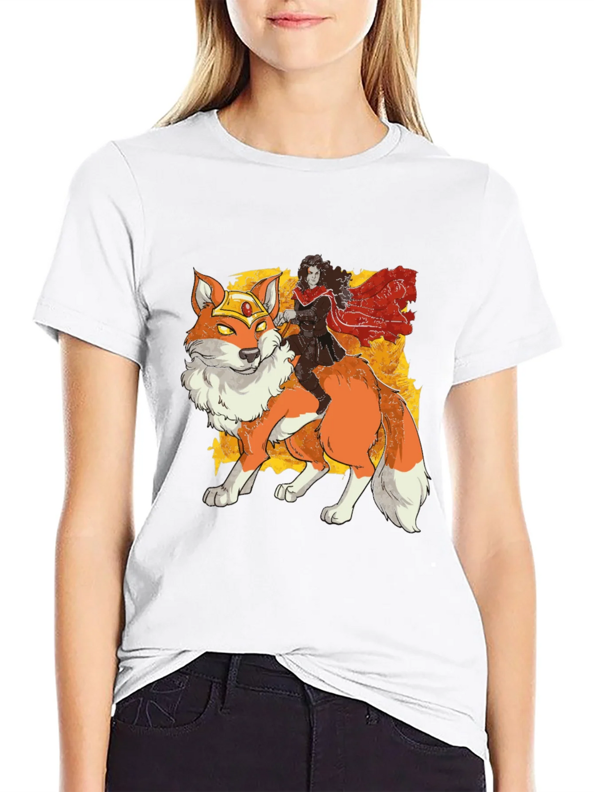 Fox Rider Graphic T-Shirt - Black product image 7