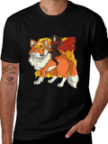 Fox Rider Graphic T-Shirt - Black product image 1