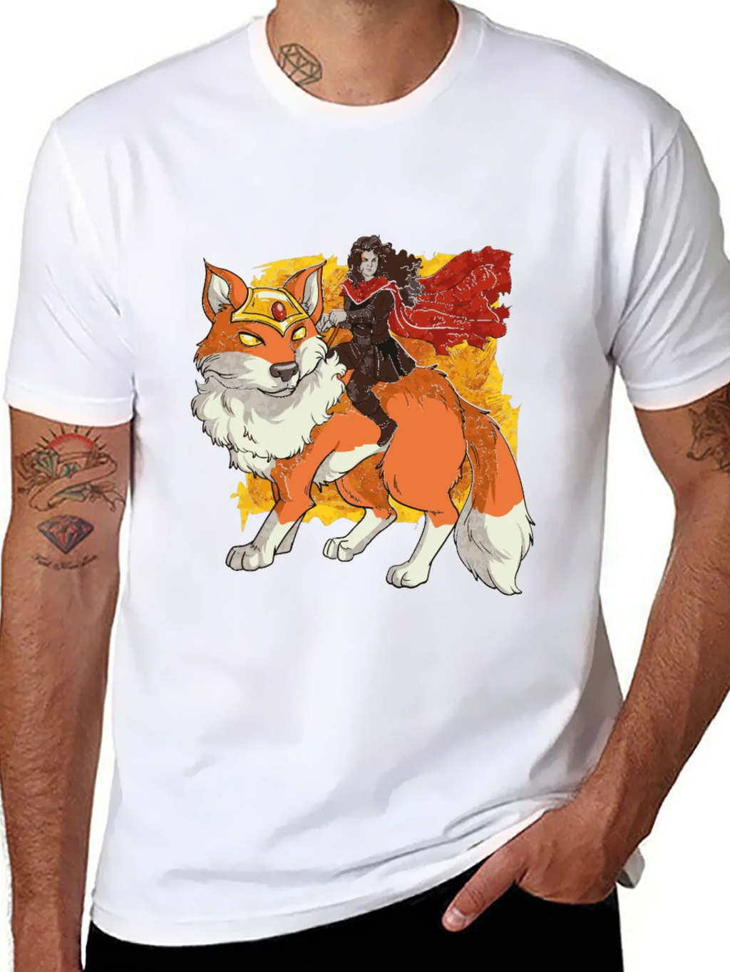 Fox Rider Graphic T-Shirt - Black product image 6