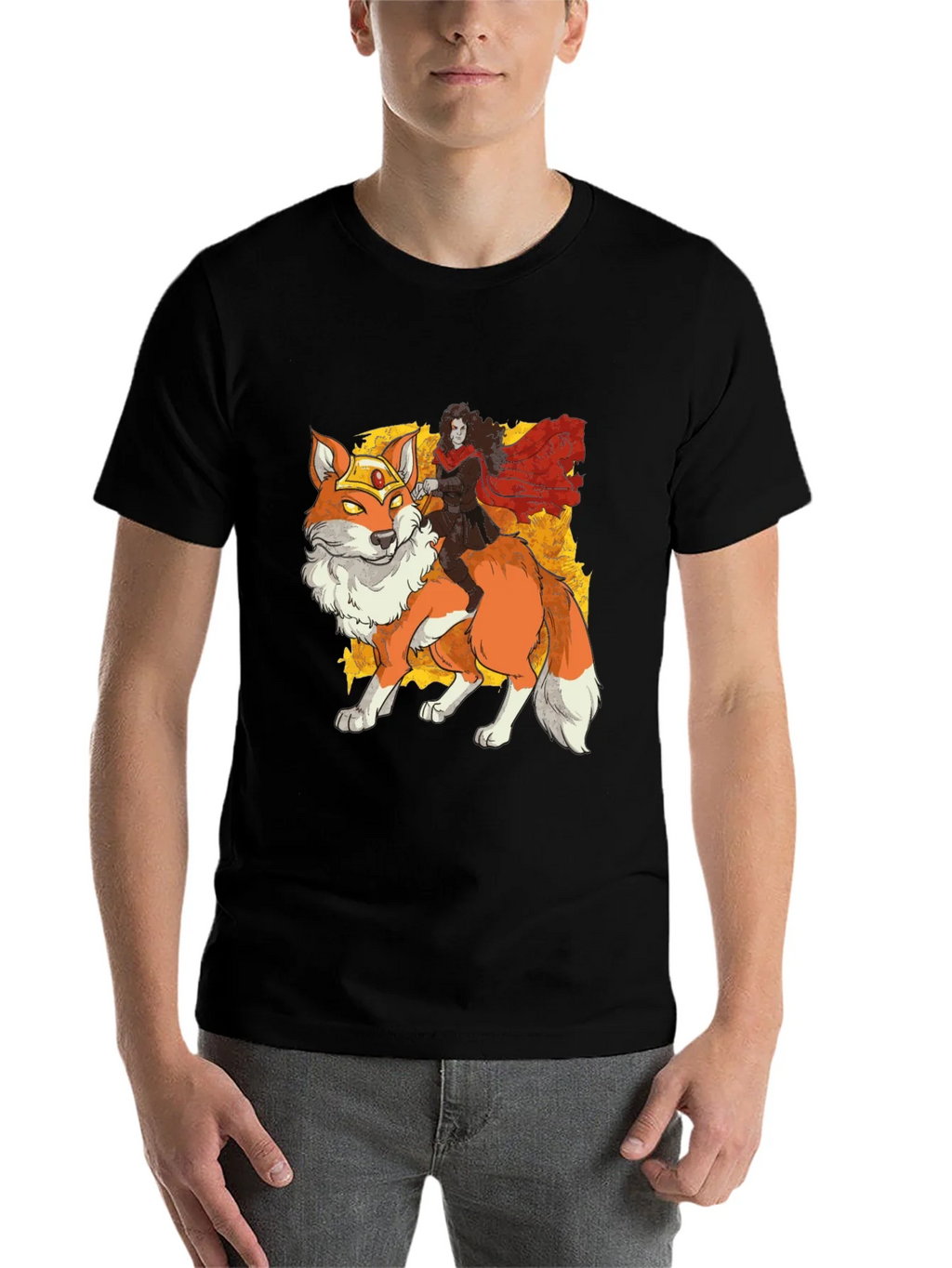 Fox Rider Graphic T-Shirt - Black product image 4