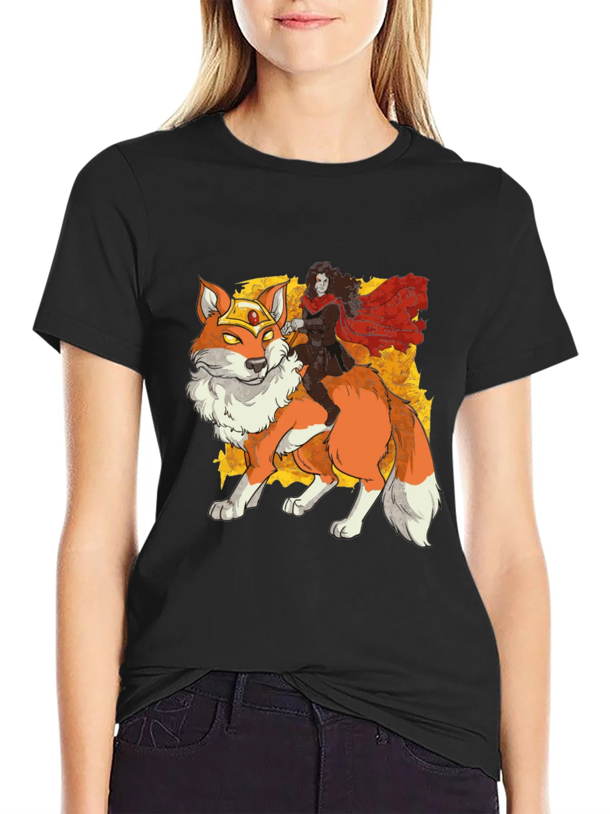 Fox Rider Graphic T-Shirt - Black product image 2
