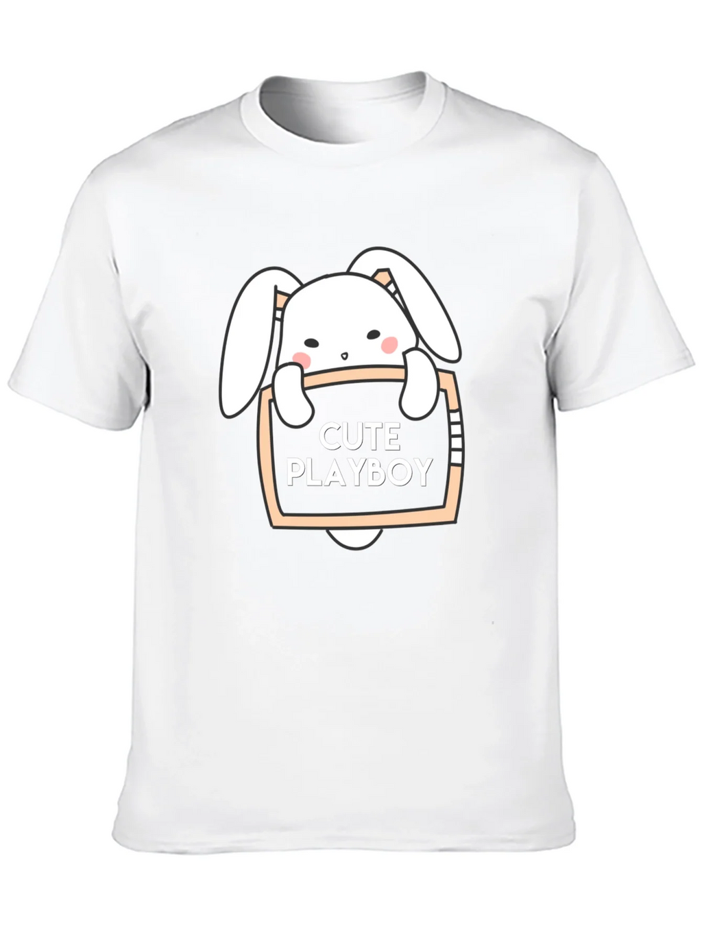 Cute Playboy Bunny Black T-Shirt product image 9