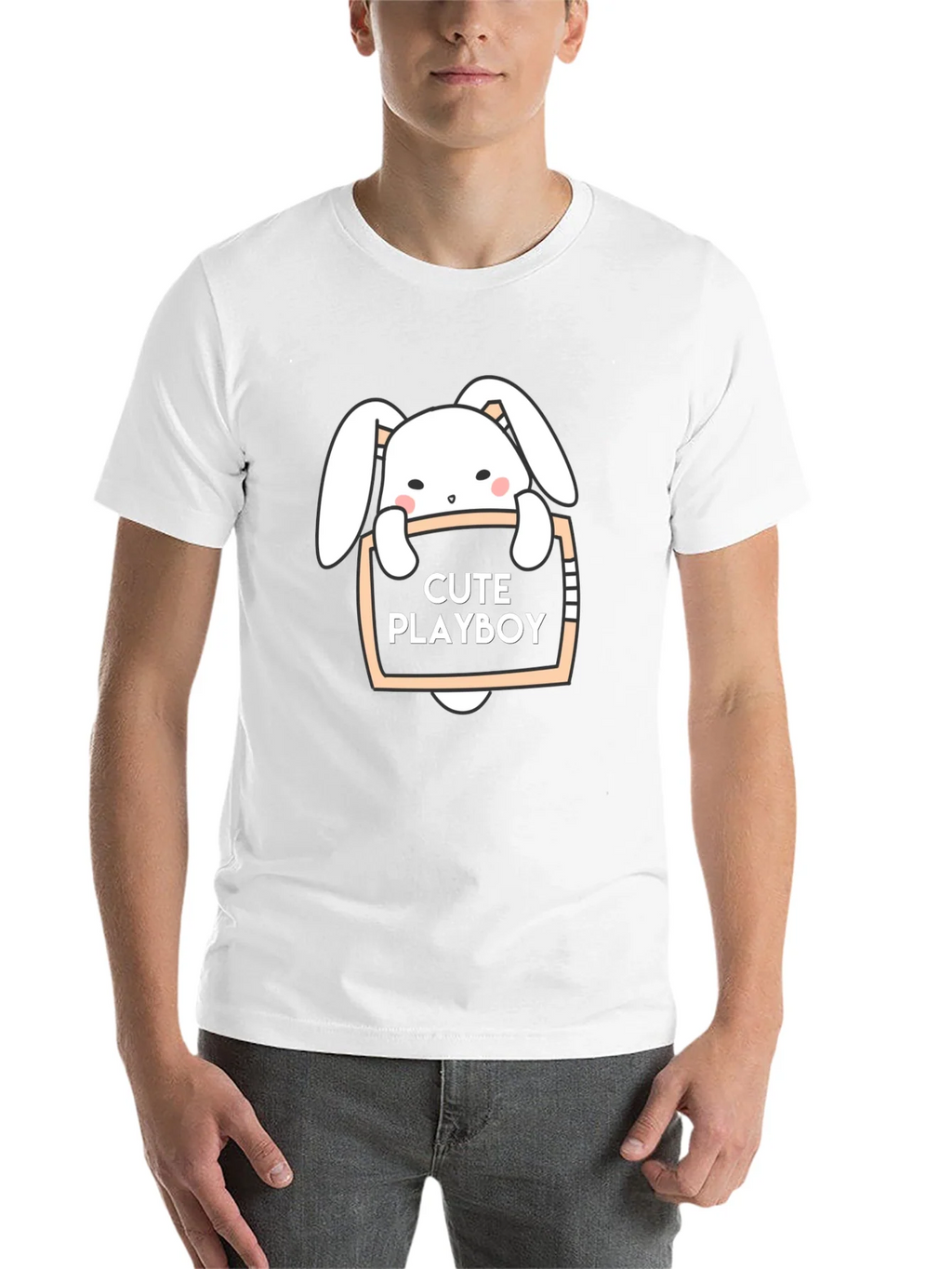 Cute Playboy Bunny Black T-Shirt product image 10