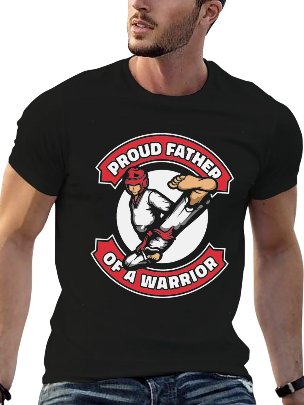 Proud Father Warrior Graphic T-Shirt product image 6