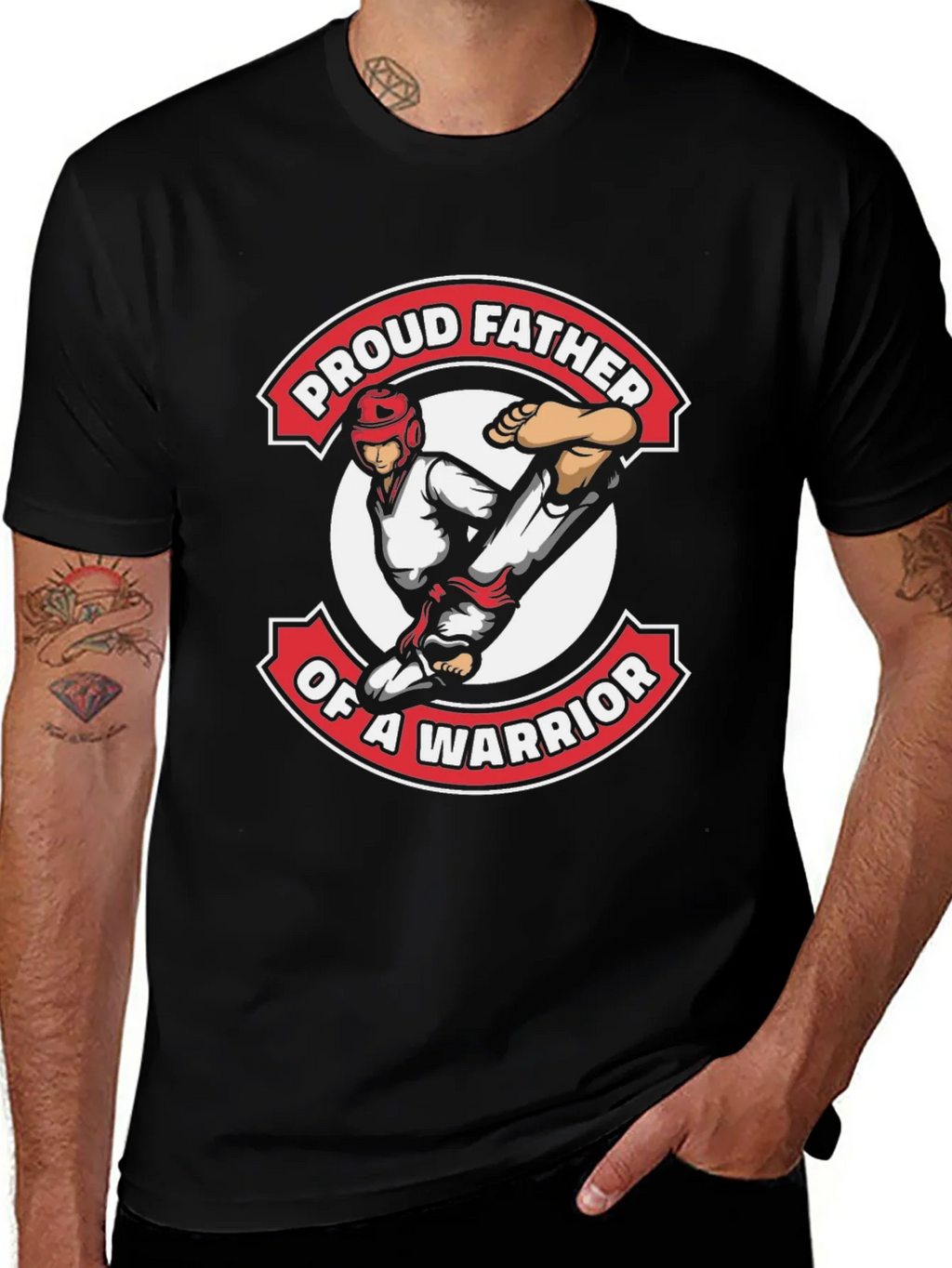 Proud Father Warrior Graphic T-Shirt product image 1