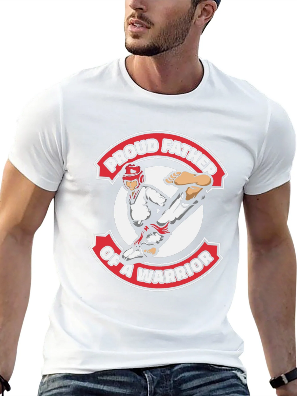 Proud Father Warrior Graphic T-Shirt product image 12