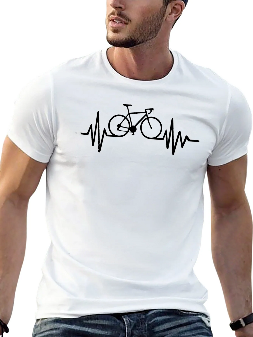 Bike Heartbeat Graphic Tee - Cyclist Passion T-Shirt product image 12