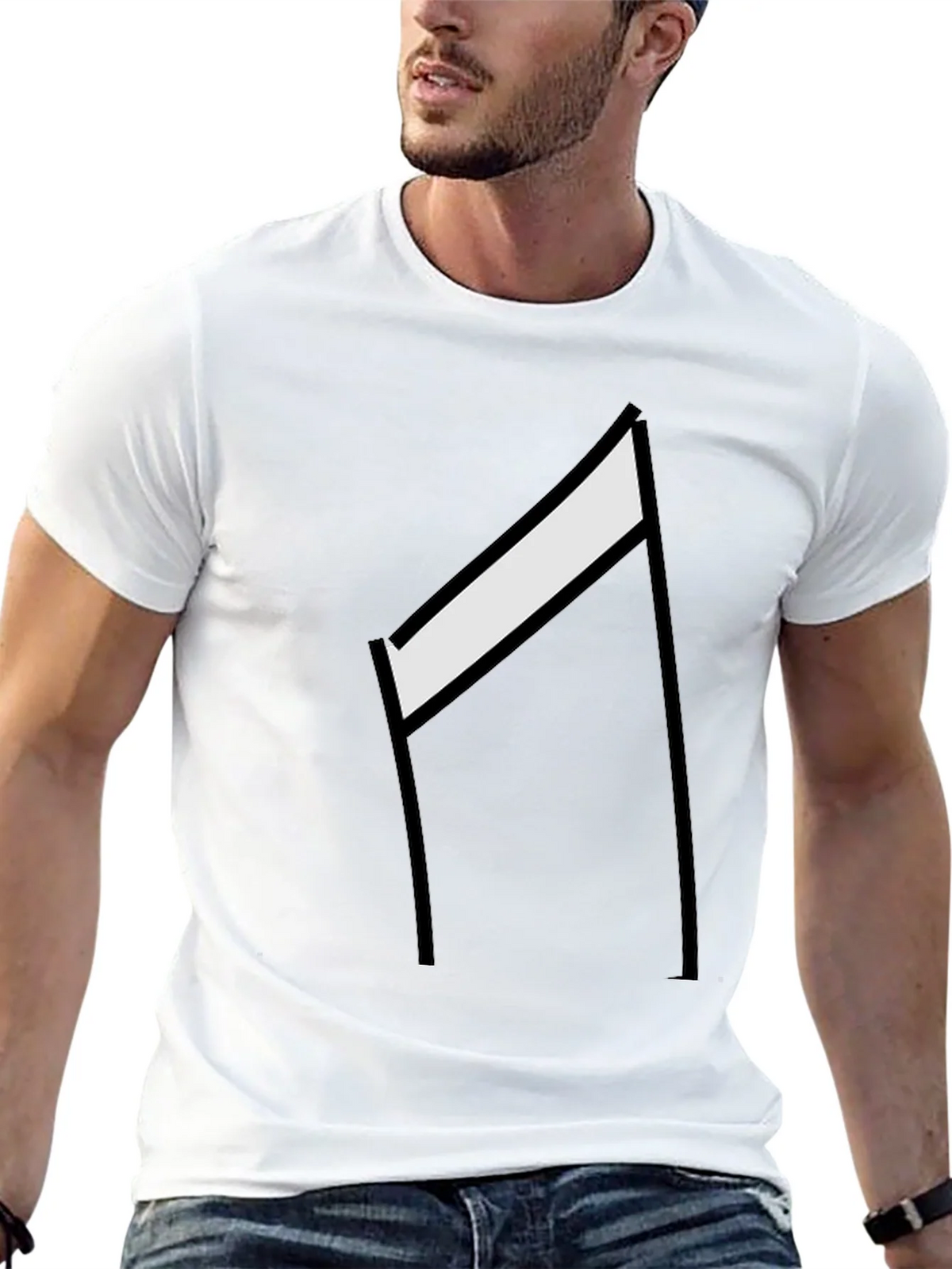 Minimalist Hurdle Graphic Tee - Black Casual Shirt product image 12