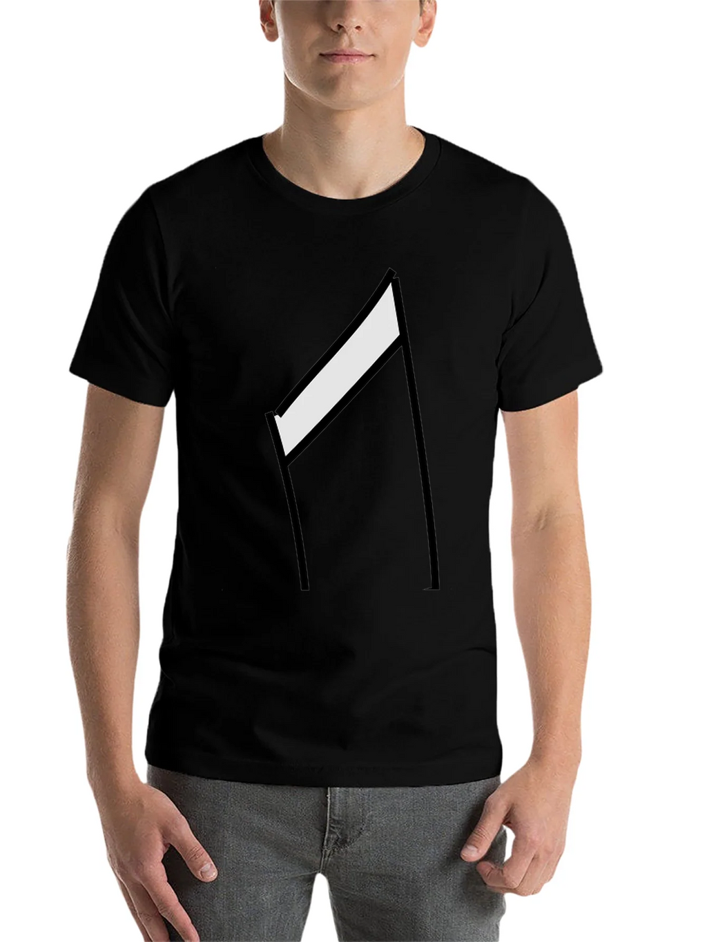 Minimalist Hurdle Graphic Tee - Black Casual Shirt product image 4