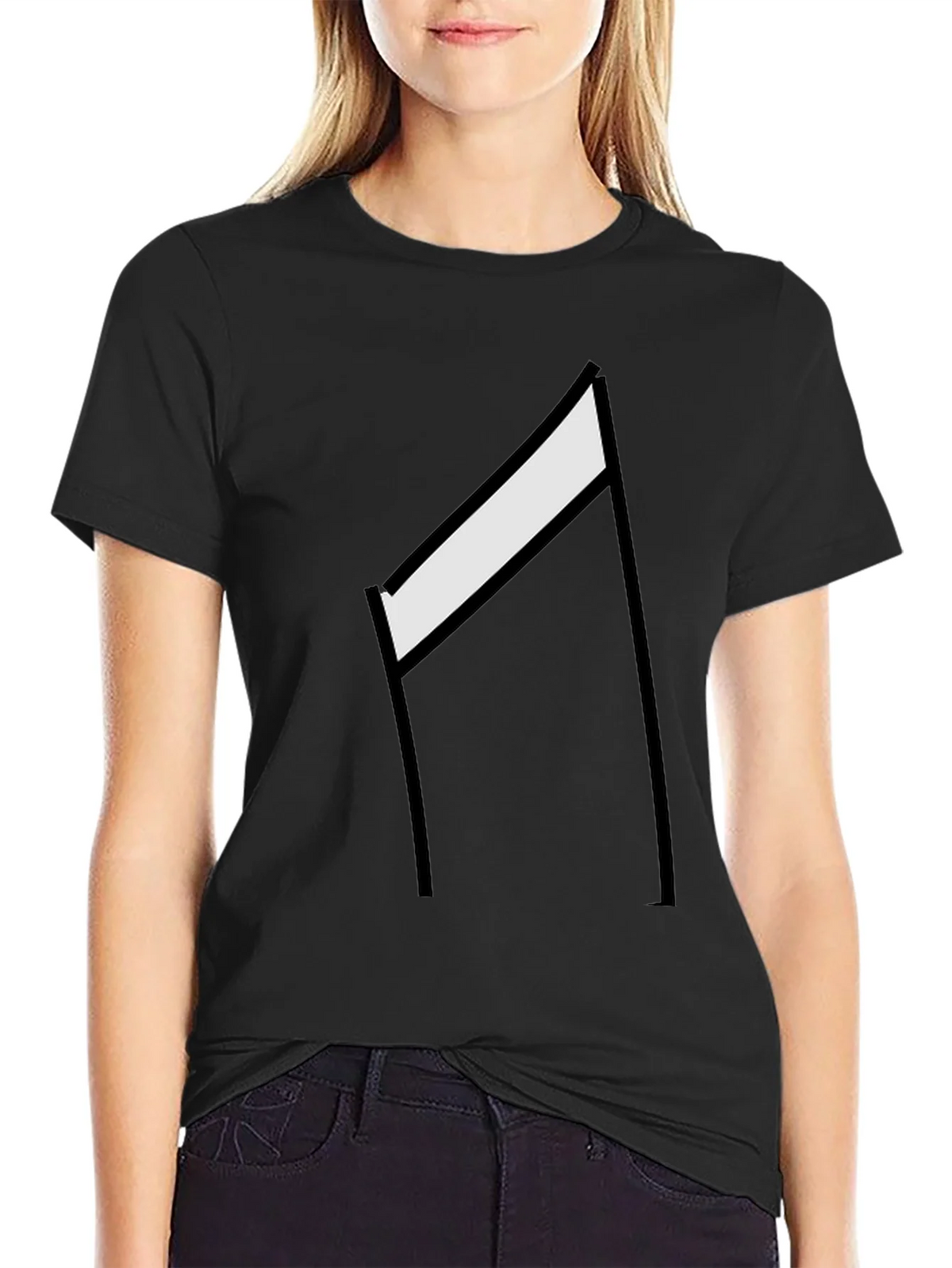Minimalist Hurdle Graphic Tee - Black Casual Shirt product image 2