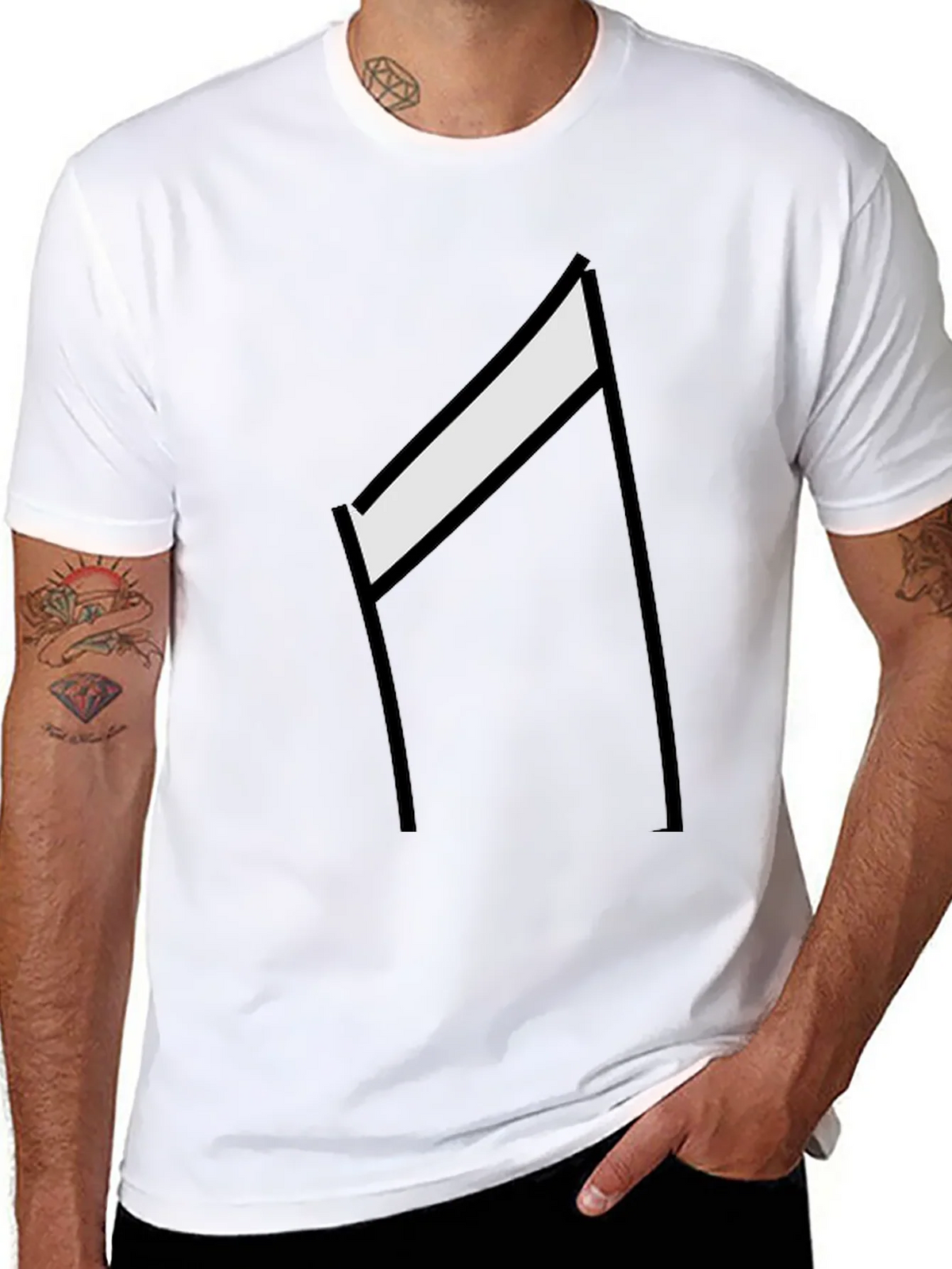 Minimalist Hurdle Graphic Tee - Black Casual Shirt product image 7