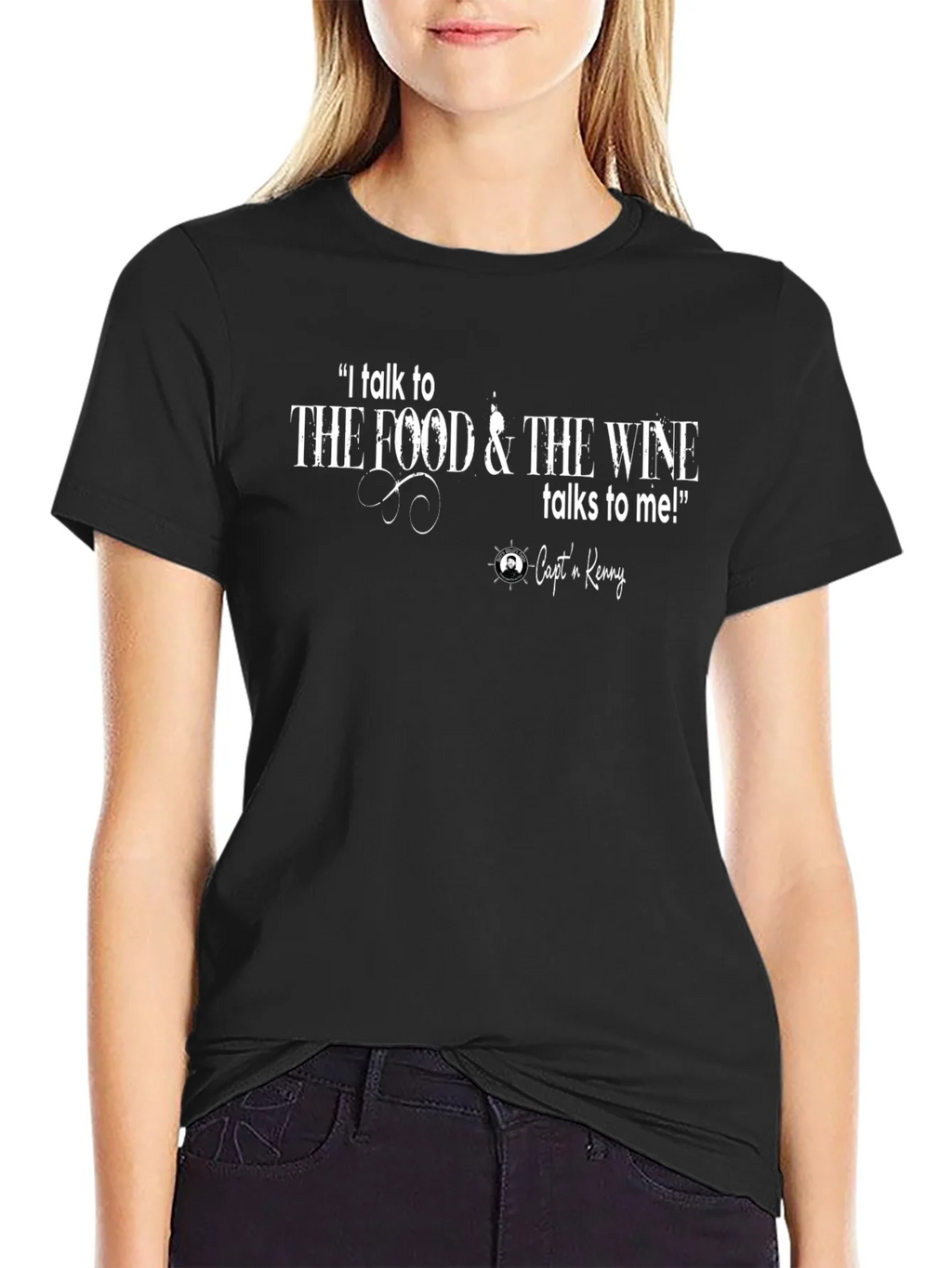 Food & Wine T-Shirt - Captn Kenny - Black Tee product image 2