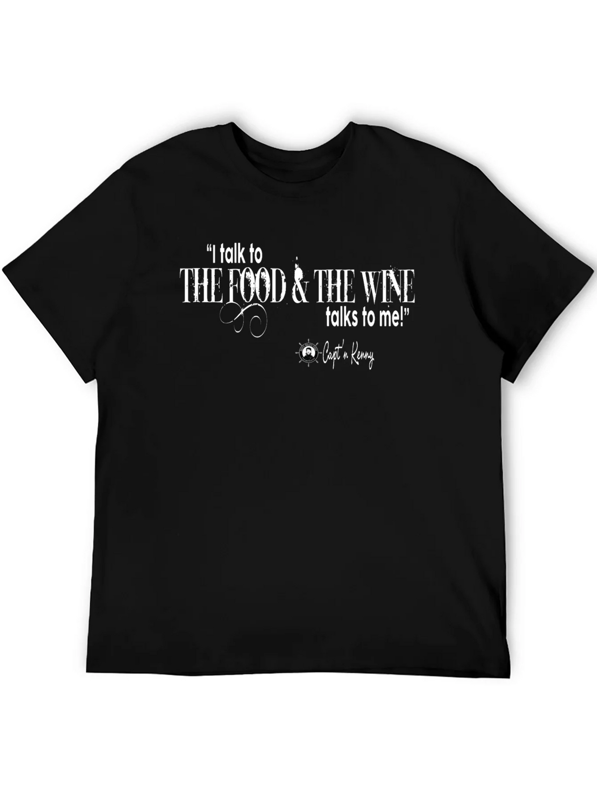 Food & Wine T-Shirt - Captn Kenny - Black Tee product image 5