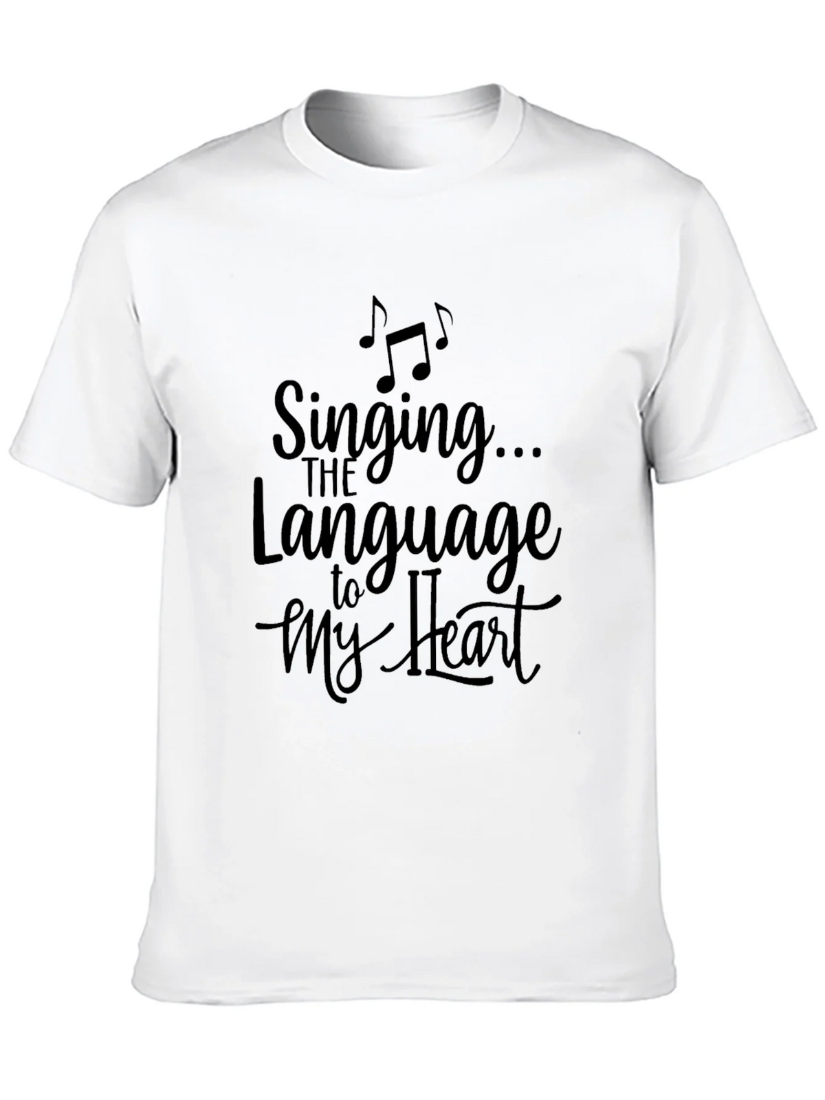 Singing to My Heart Graphic Tee - Black Cotton Casual Shirt product image 9