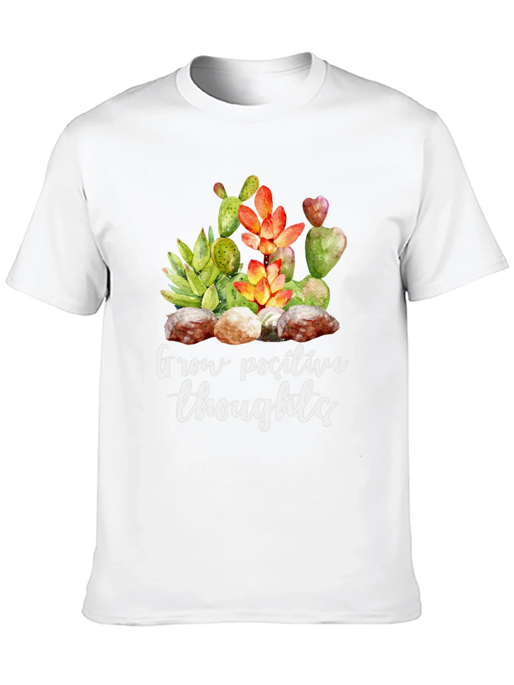Grow Positive Thoughts Black Graphic Tee product image 9