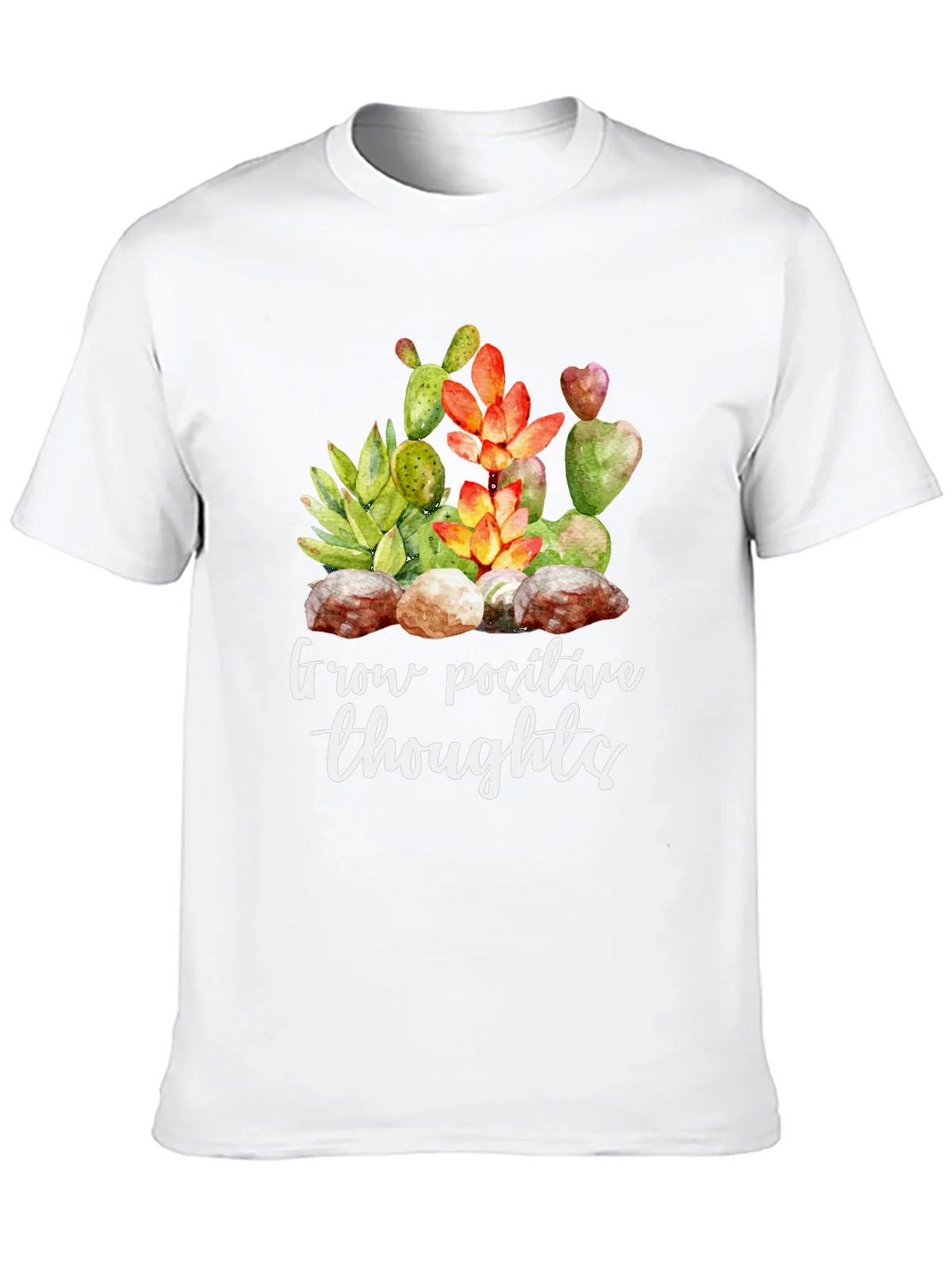 Grow Positive Thoughts Black Graphic Tee product image 9