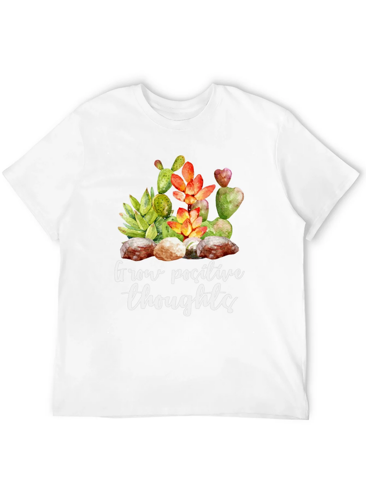 Grow Positive Thoughts Black Graphic Tee product image 11