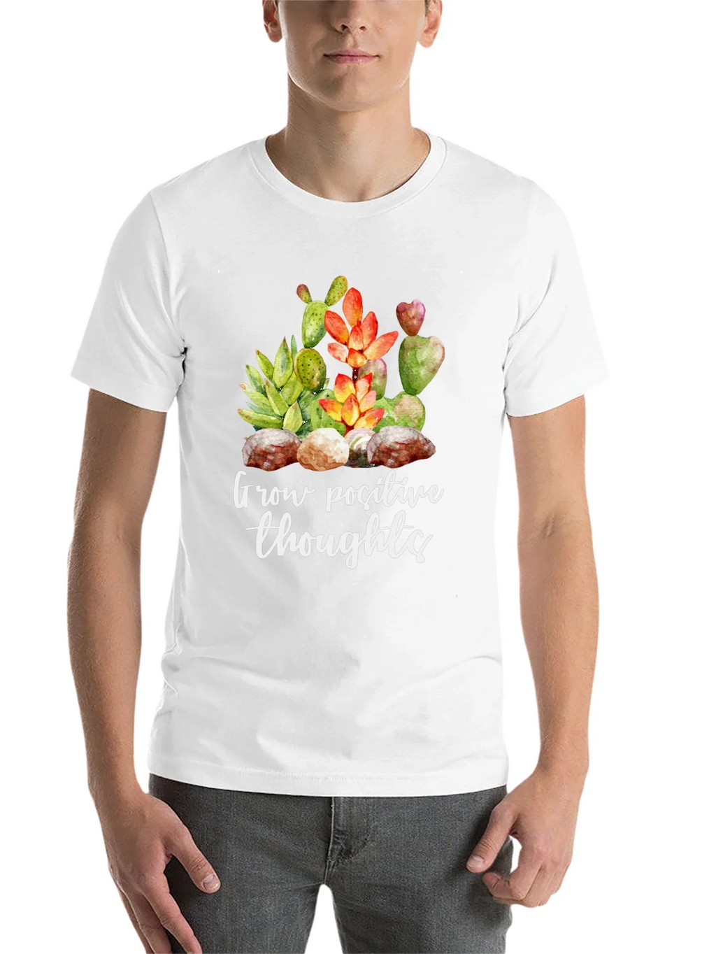 Grow Positive Thoughts Black Graphic Tee product image 10