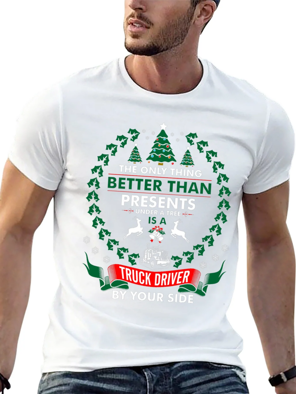 Truck Driver Christmas T-Shirt product image 3