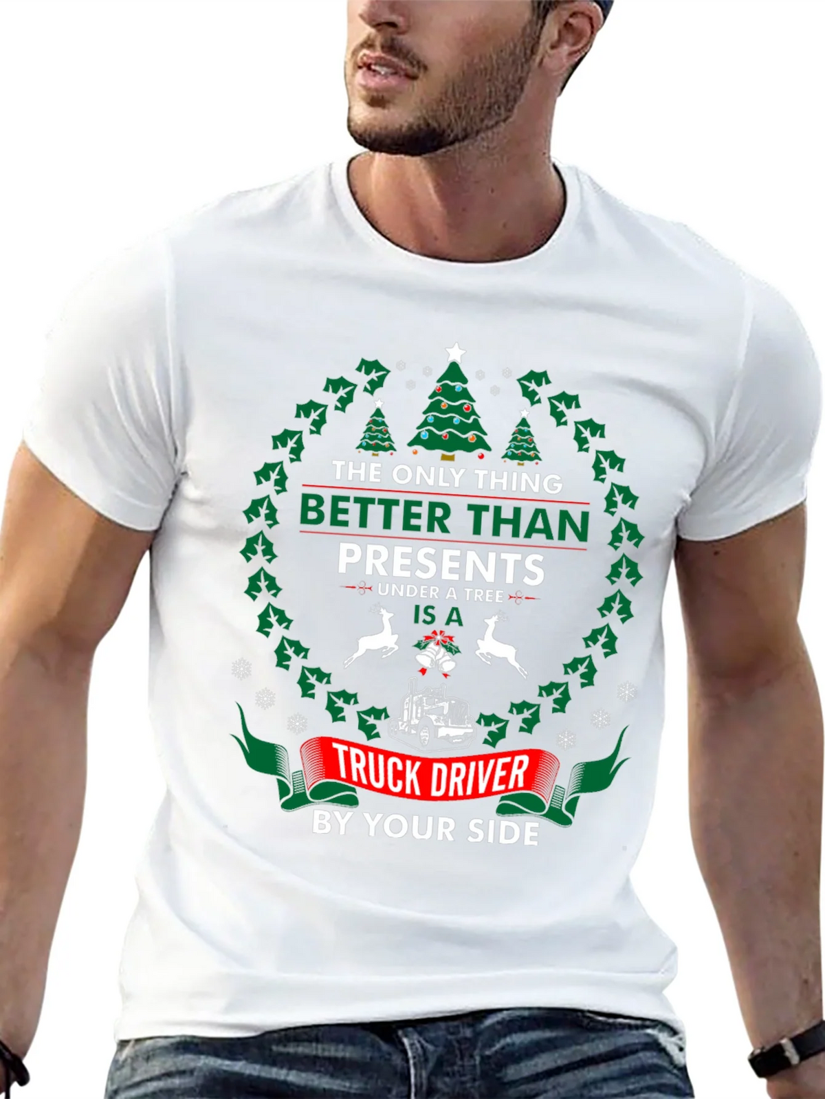 Truck Driver Christmas T-Shirt product image 3