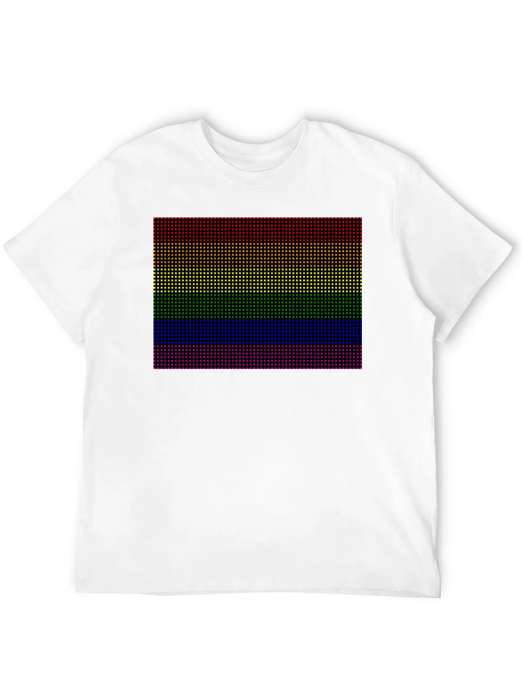 Rainbow Pride Pixel Tee - Black Cotton Blend Casual Shirt product image 11