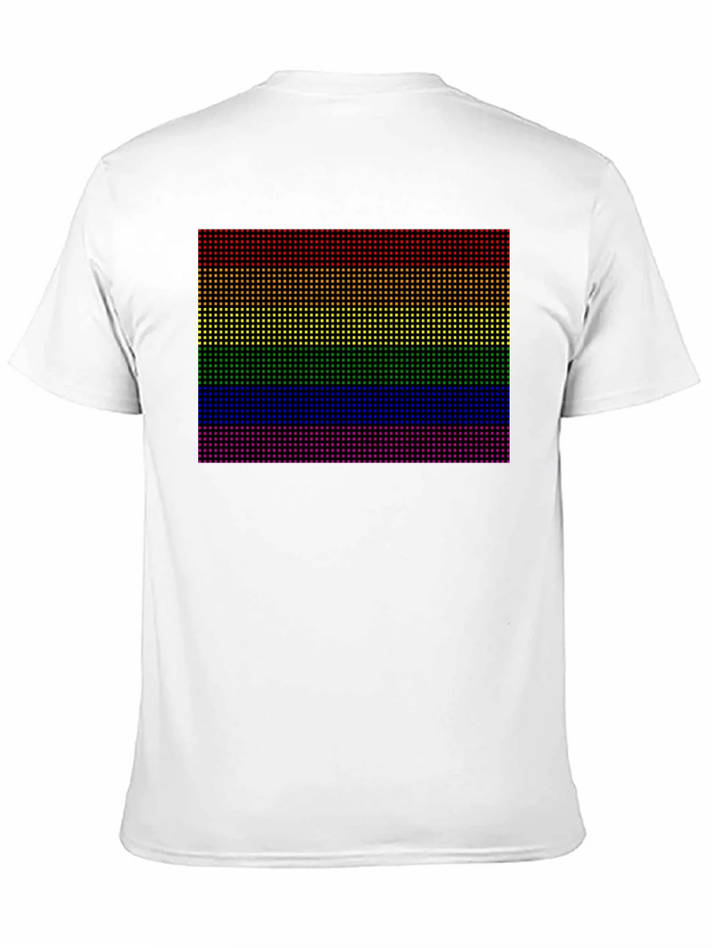 Rainbow Pride Pixel Tee - Black Cotton Blend Casual Shirt product image 10