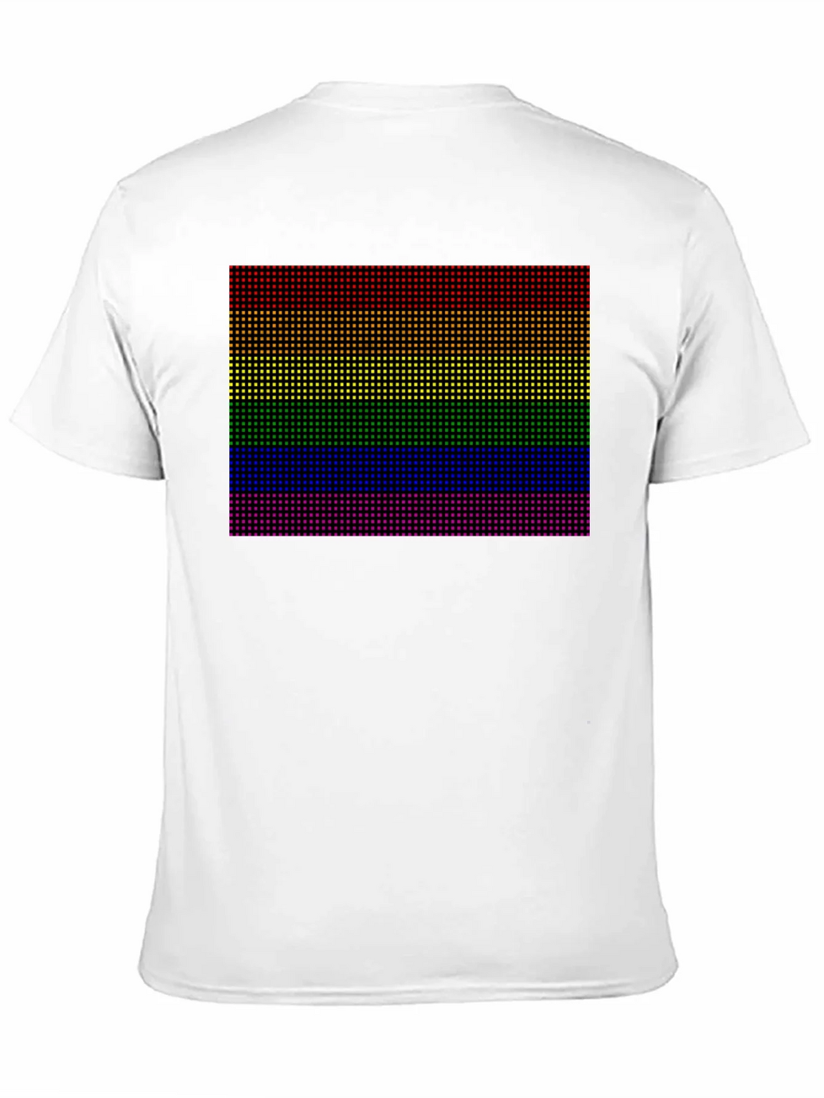 Rainbow Pride Pixel Tee - Black Cotton Blend Casual Shirt product image 10