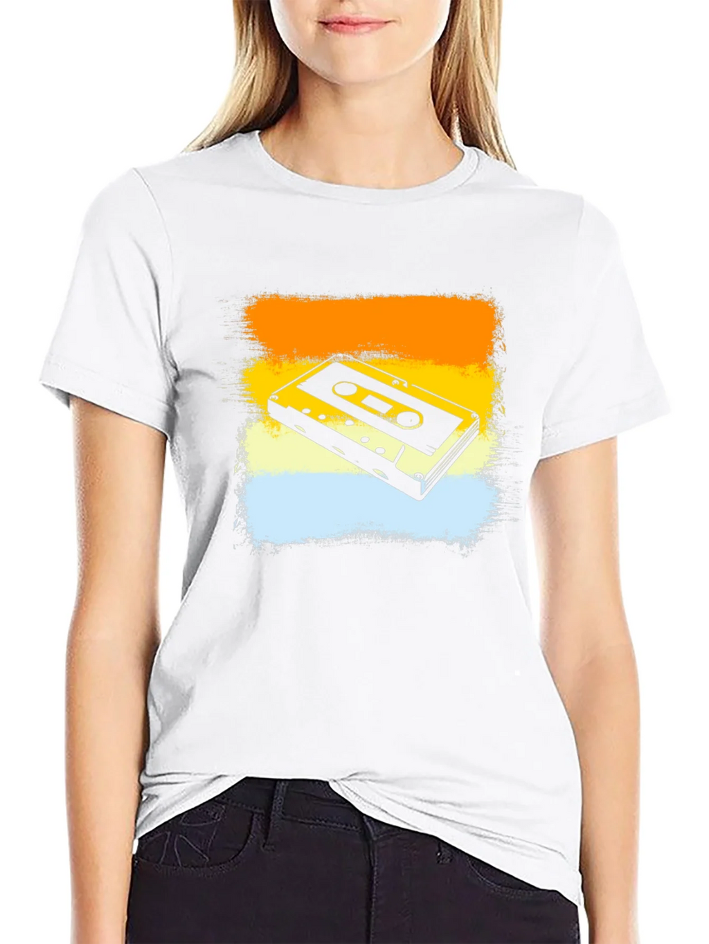 Retro Cassette Tape Graphic Tee - Vintage Style Black product image 8
