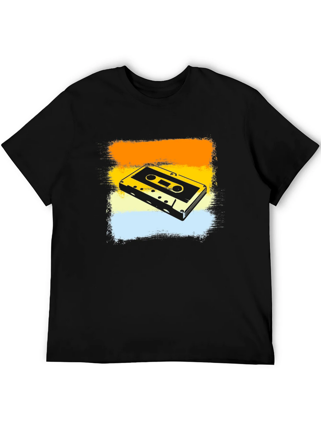 Retro Cassette Tape Graphic Tee - Vintage Style Black product image 5