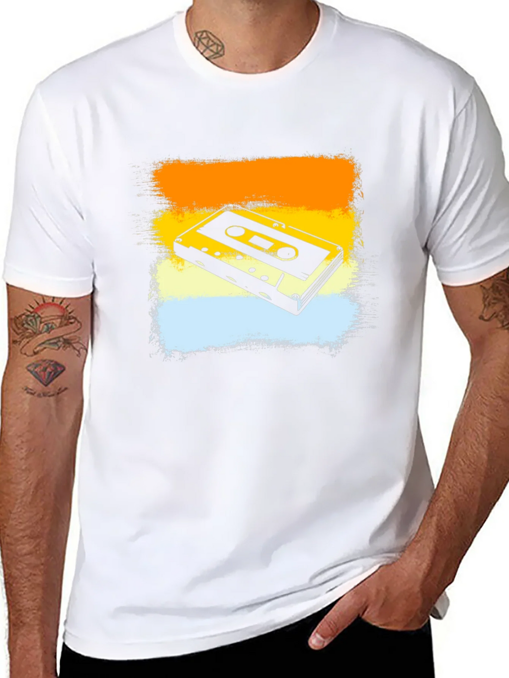 Retro Cassette Tape Graphic Tee - Vintage Style Black product image 7