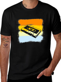 Retro Cassette Tape Graphic Tee - Vintage Style Black product image 1