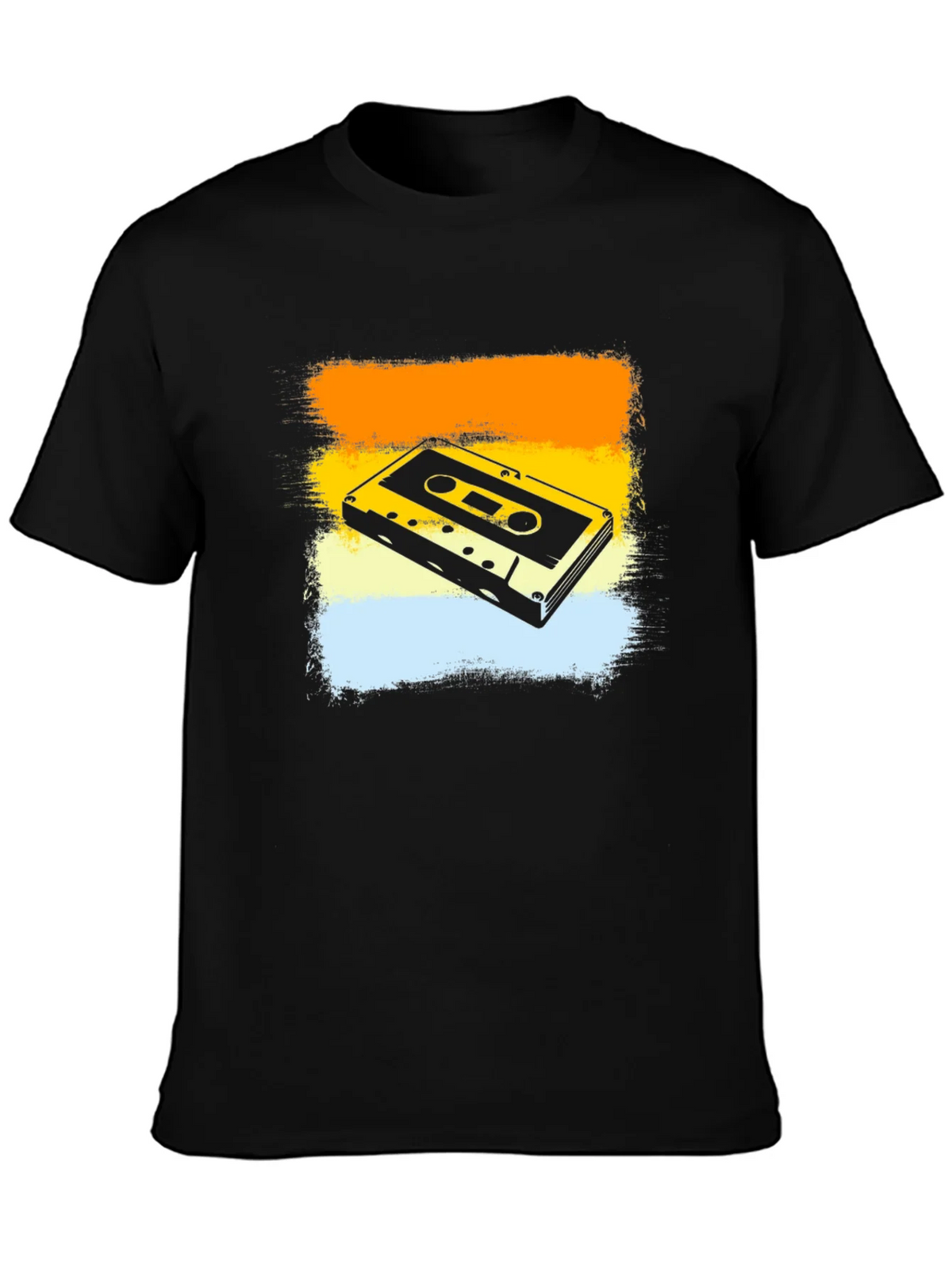 Retro Cassette Tape Graphic Tee - Vintage Style Black product image 3