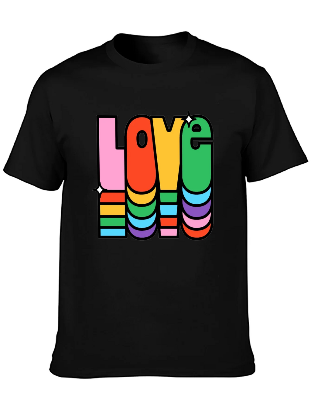 Rainbow LOVE Graphic Tee product image 3