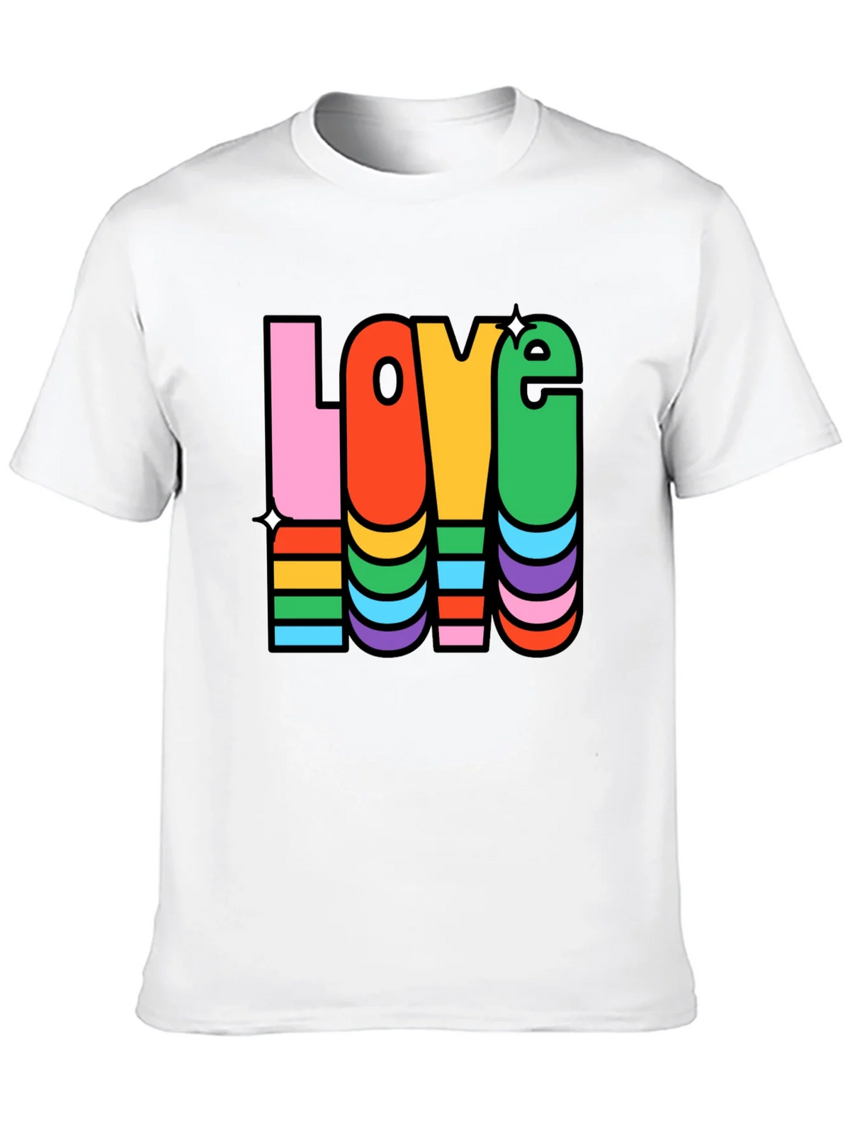 Rainbow LOVE Graphic Tee product image 9
