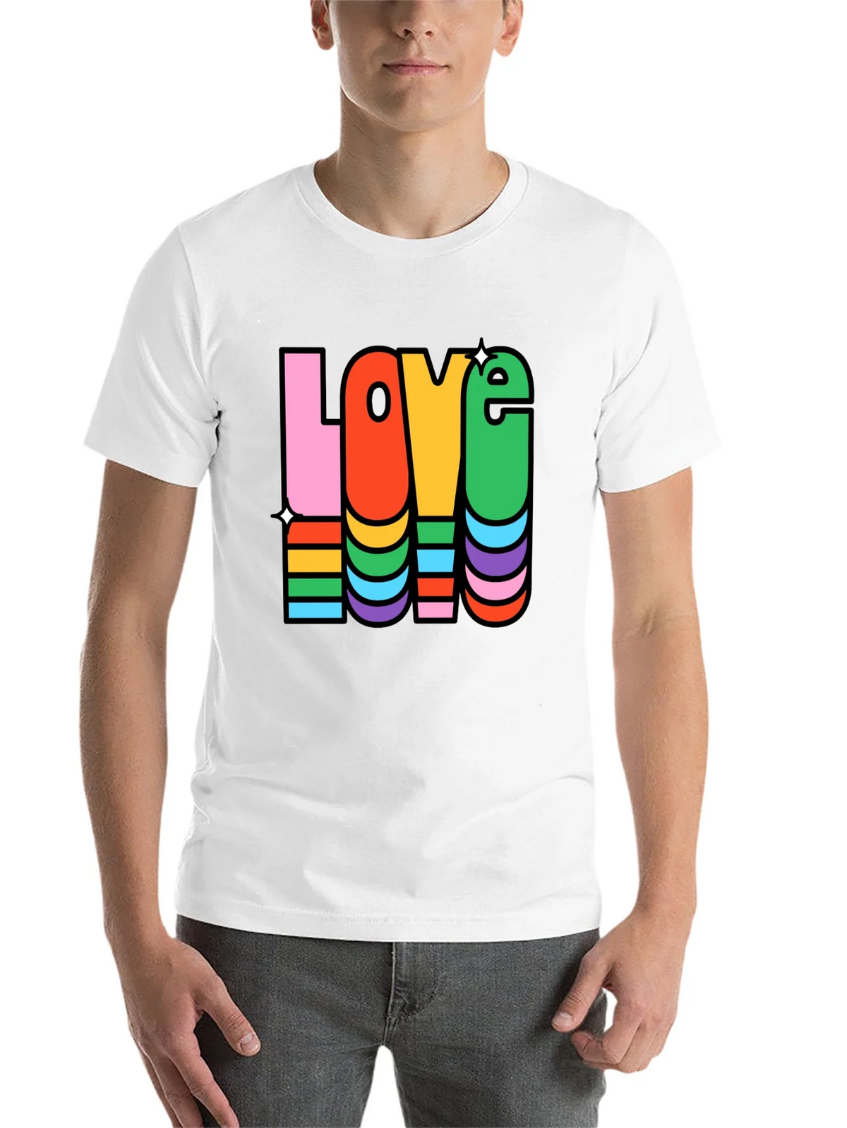 Rainbow LOVE Graphic Tee product image 10