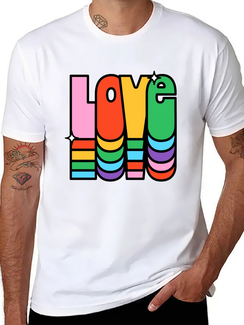 Rainbow LOVE Graphic Tee product image 7